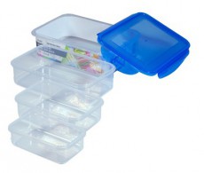 Too KT-074 4db-os szett 250+500+900+1500ml-es téglalap alakú ételtároló doboz szett Konyhai termékek - Edény - Ételtároló - 508842