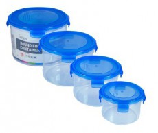 Too KT-075 4db-os 300+650+1200+2000ml-es kerek alakú ételtároló doboz szett Konyhai termékek - Edény - Ételtároló - 508843