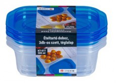 Too KT-077 3db-os 500ml-es téglalap alakú ételtároló doboz szett Konyhai termékek - Edény - Ételtároló - 508845