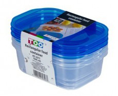 Too KT-077 3db-os 500ml-es téglalap alakú ételtároló doboz szett Konyhai termékek - Edény - Ételtároló - 508845