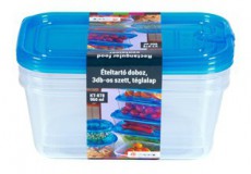 Too KT-078 3db-os 960ml-es téglalap alakú ételtároló doboz szett Konyhai termékek - Edény - Ételtároló - 508846