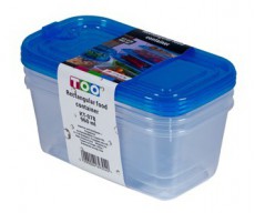 Too KT-078 3db-os 960ml-es téglalap alakú ételtároló doboz szett Konyhai termékek - Edény - Ételtároló - 508846