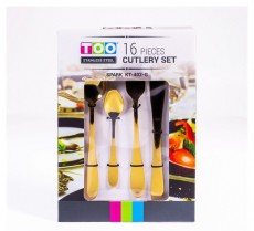 Too KT-402 G Spark 16 db-os arany evőeszköz készlet Konyhai termékek - Étkészlet - Evőeszköz készlet - 508734
