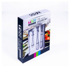 Too KT-402 S Spark 16 db-os ezüst evőeszköz készlet Konyhai termékek - Étkészlet - Evőeszköz készlet - 508747