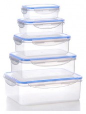 Too KT-140 5 db-os téglalap ételtároló doboz szett 240ml+500ml+1.000ml+1.500ml+2.500ml Konyhai termékek - Edény - Ételtároló - 515909