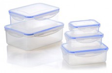 Too KT-140 5 db-os téglalap ételtároló doboz szett 240ml+500ml+1.000ml+1.500ml+2.500ml Konyhai termékek - Edény - Ételtároló - 515909