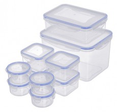 Too KT-143 10 db-os ételtároló doboz szett, 2x180ml+2x400ml+2x500ml+3x1.200ml+2.000ml Konyhai termékek - Edény - Ételtároló - 515912