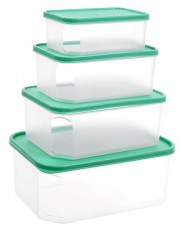 Too KT-144 4 db-os téglalap ételtároló doboz szett 800ml+1.800ml+2.800ml+4.800ml Konyhai termékek - Edény - Ételtároló - 515913