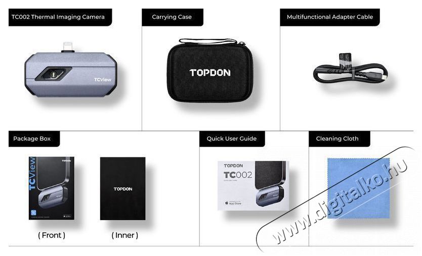 TOPDON TCView TC002 hőkamera F&eacute;nyk&eacute;pezőg&eacute;p / kamera - Megfigyelő / IP kamera - 529099