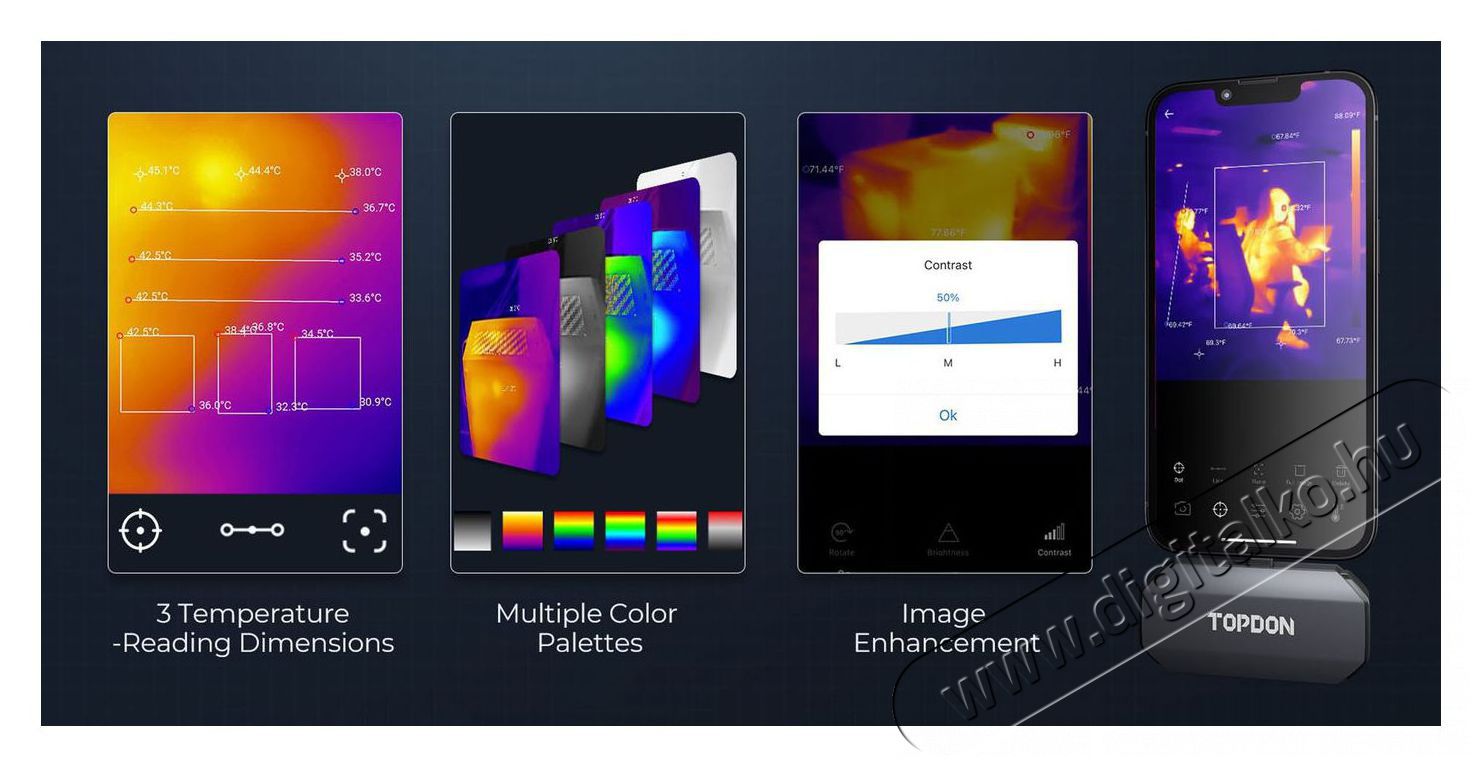 TOPDON TCView TC002 hőkamera F&eacute;nyk&eacute;pezőg&eacute;p / kamera - Megfigyelő / IP kamera - 529099