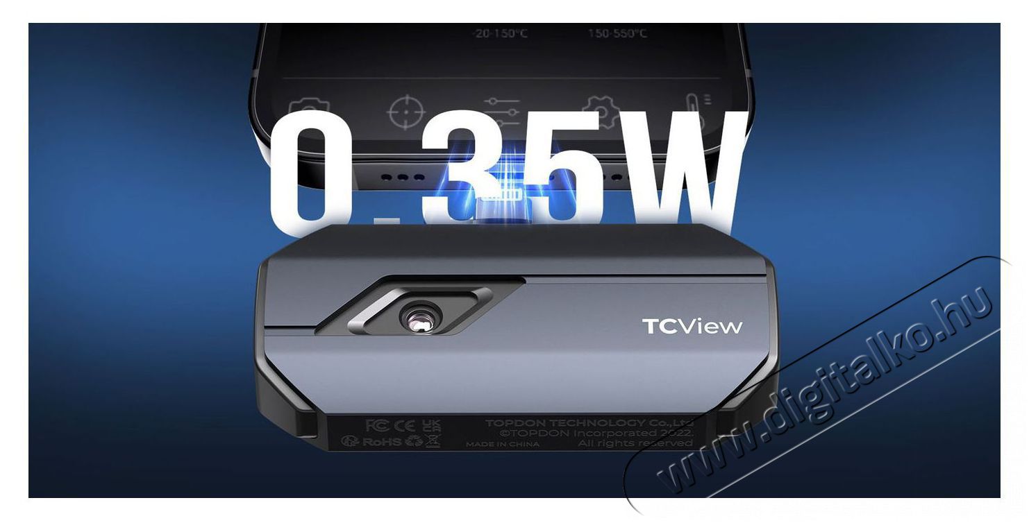 TOPDON TCView TC002 hőkamera F&eacute;nyk&eacute;pezőg&eacute;p / kamera - Megfigyelő / IP kamera - 529099