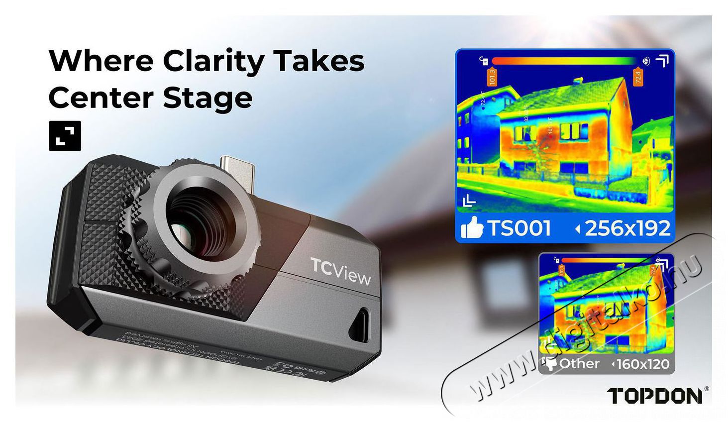 TOPDON TS001 Hőkamera F&eacute;nyk&eacute;pezőg&eacute;p / kamera - Megfigyelő / IP kamera - 529100