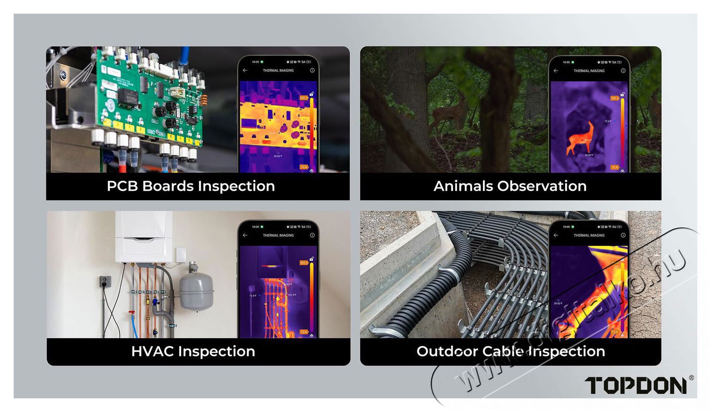 TOPDON TS001 Hőkamera F&eacute;nyk&eacute;pezőg&eacute;p / kamera - Megfigyelő / IP kamera - 529100