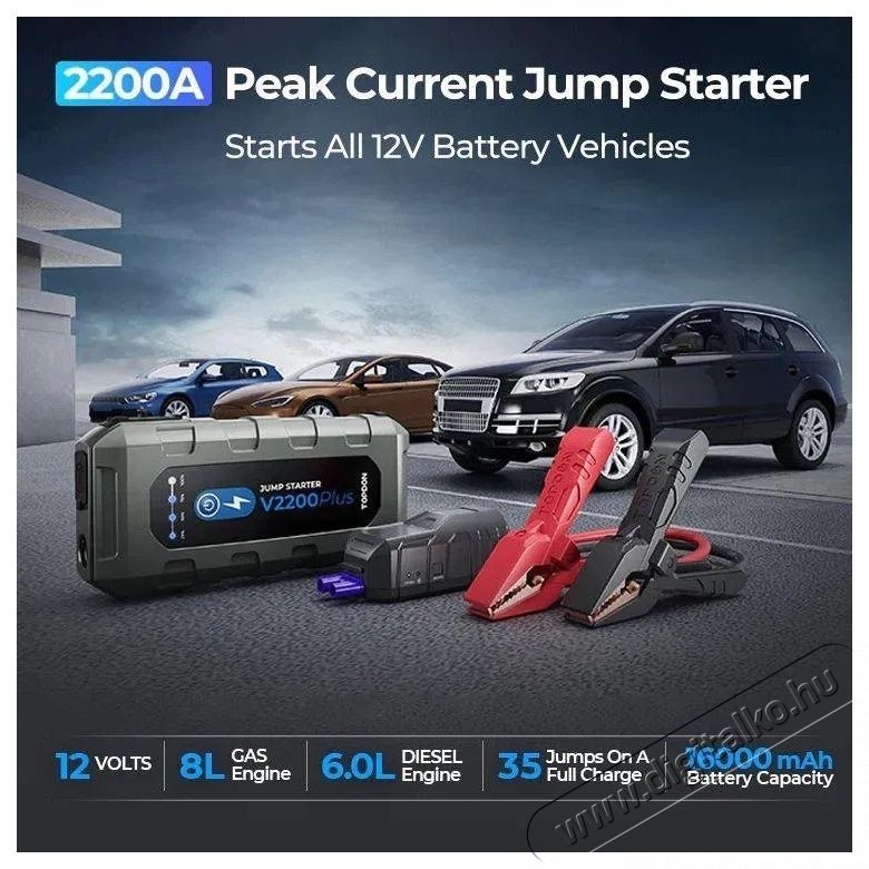 TOPDON V2200Plus ind&iacute;t&aacute;sr&aacute;seg&iacute;tő - aut&oacute;ind&iacute;t&oacute; &eacute;s akkumul&aacute;tor tesztelő Aut&oacute;hifi / Aut&oacute; felszerel&eacute;s - Aut&oacute;s / aut&oacute;hifi kieg&eacute;sz&iacute;tő - Aut&oacute; akkumul&aacute;tor t&ouml;ltő - 532347