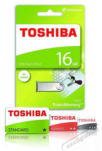 Toshiba 16GB USB2.0 TransMemory U401 (THN-U401S0160E4) pendrive - ezüst Memória kártya / Pendrive - Pendrive - 334251