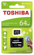 Toshiba M203 64GB micro SD (THN-M203K0640EA) memória kártya Memória kártya / Pendrive - MicroSD / MicroSDHC kártya - 341535