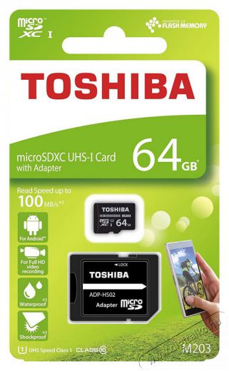 Toshiba M203 64GB micro SD (THN-M203K0640EA) memória kártya Memória kártya / Pendrive - MicroSD / MicroSDHC kártya - 341535