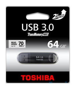 Toshiba Suzaku UT64GSB 64GB USB 3.0 pendrive - fekete Memória kártya / Pendrive - Pendrive - 313161
