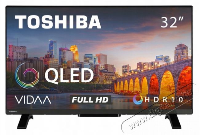 Toshiba 32 32QV2F63DG Full HD Smart QLED TV Televíziók - LED televízió - 1080p Full HD felbontású - 506270