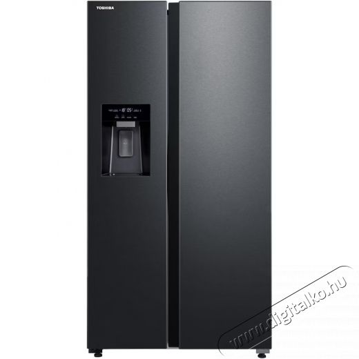 Toshiba GR-RS755WI-PMJ(05) Side by side hűtőszekr&eacute;ny, 568 l, No Frost, E energiaoszt&aacute;ly, j&eacute;gk&eacute;sz&iacute;tő 3 az 1-ben, Wifi, Inox/Fekete Konyhai term&eacute;kek - Hűtő, fagyaszt&oacute; (szabadon&aacute;ll&oacute;) - Amerikai t&iacute;pus&uacute; Side By Side hűtő - 535811