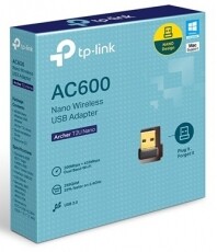 TP-LINK Archer T2U Nano AC600 Dual-Band Vezeték nélküli USB adapter Iroda és számítástechnika - Hálózat - Vezeték nélküli adapter - 368525
