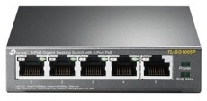 TP-LINK TL-SG1005P 5x GbE LAN Switch 4xPoE nem menedzselhető asztali switch Iroda és számítástechnika - Hálózat - Switch - 368520
