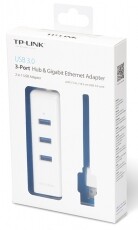 TP-LINK UE330 USB 3.0 to Gigabit Ethernet Network Adapter, 3-Port USB 3.0 HUB Iroda és számítástechnika - Hálózat - Hálózati kiegészítő - 368509