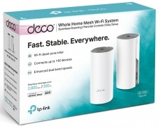 TP-LINK DECO E4 AC1200 Dual Band 802.11ac vezeték nélküli router rendszer (2db-os) Iroda és számítástechnika - Hálózat - Router - 368522
