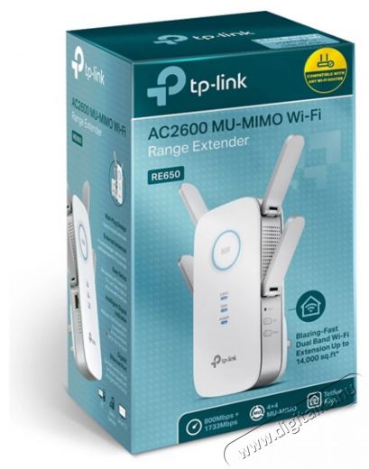 TP-LINK RE650 AC2600 Dual-Band MU-MIMO Vezeték nélküli Range Extender Iroda és számítástechnika - Hálózat - Lefedettségnövelő / jeltovábbító - 379941