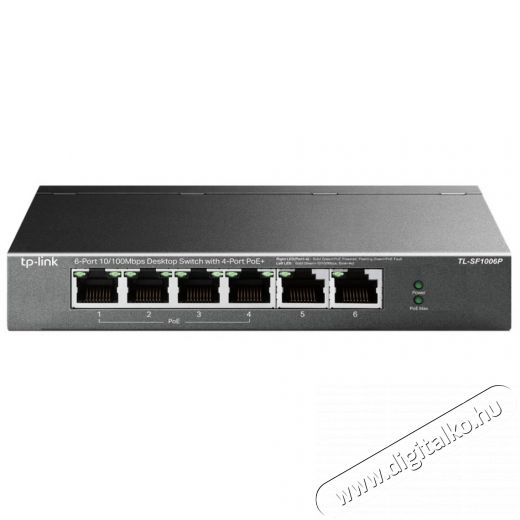 TP-LINK TL-SF1006P 6x10/100Mbps FE LAN port 4xPoE+ nem menedzselhető asztali switch Iroda és számítástechnika - Hálózat - Switch - 379944