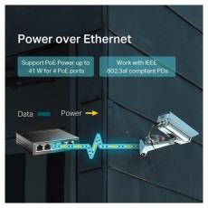 TP-LINK TL-SF1005LP 5x10/100Mbps LAN port 4xPoE Nem menedzelhető asztali switch Iroda és számítástechnika - Hálózat - Switch - 394890