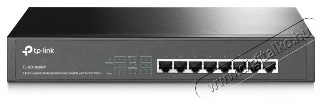 TP-LINK TL-SG1008MP 8x GbE LAN Desktop/Rackmount PoE+ switch Iroda és számítástechnika - Hálózat - Switch - 420646