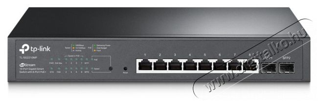 TP-LINK TL-SG2210MP JetStream 8xGbE PoE+ LAN 2xGbE SFP port smart menedzselhető PoE+ switch Iroda és számítástechnika - Hálózat - Switch - 420979