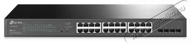 TP-LINK TL-SG2428P JetStream 24xGbE PoE+ LAN 4xGbE SFP port smart menedzselhető PoE+ switch Iroda és számítástechnika - Hálózat - Switch - 420980