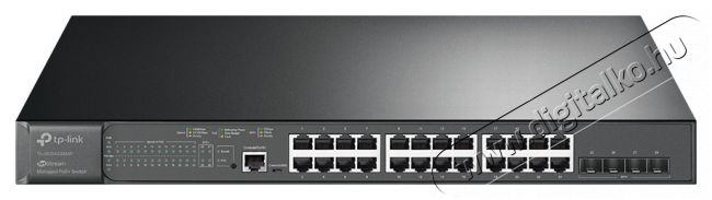 TP-LINK TL-SG3428XMP JetStream 24xGbE PoE+ LAN 4x10GbE SFP+ port L2+ menedzselhető PoE+ switch Iroda és számítástechnika - Hálózat - Switch - 420959