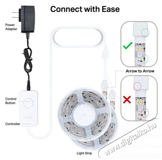 TP-LINK Tapo L930-10 Multicolor Smart Wi-Fi-s 10 méteres LED szalag Háztartás / Otthon / Kültér - Világítás / elektromosság - Led szalag / fényfüzér - 477585