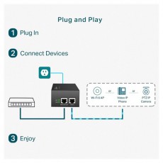 TP-LINK TL-POE170S 802.3af/at Gigabit PoE++ Injektor Iroda és számítástechnika - Hálózat - Hálózati kiegészítő - 477573