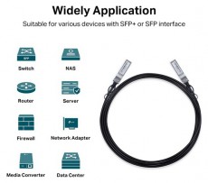 TP-LINK TL-SM5220-3M 3 méter 10G SFP+ Direct Attach Kábel Iroda és számítástechnika - Hálózat - Hálózati kiegészítő - 478122