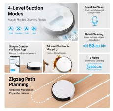 TP-LINK Robot Porszívó és Felmosó, TAPO RV10 Háztartás / Otthon / Kültér - Tisztító / mosó - Padlófényesítő - 480540