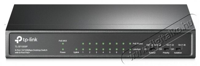 TP-LINK Switch 9x100Mbps (8xPOE+), TL-SF1009P Iroda és számítástechnika - Hálózat - Switch - 490330