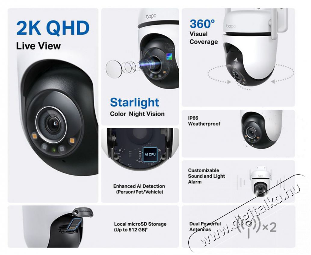 TP-LINK TAPO C520WS BIZTONS&Aacute;GI KAMERA H&aacute;ztart&aacute;s / Otthon / K&uuml;lt&eacute;r - Biztons&aacute;gtechnika - Biztons&aacute;gi kamera - 516713