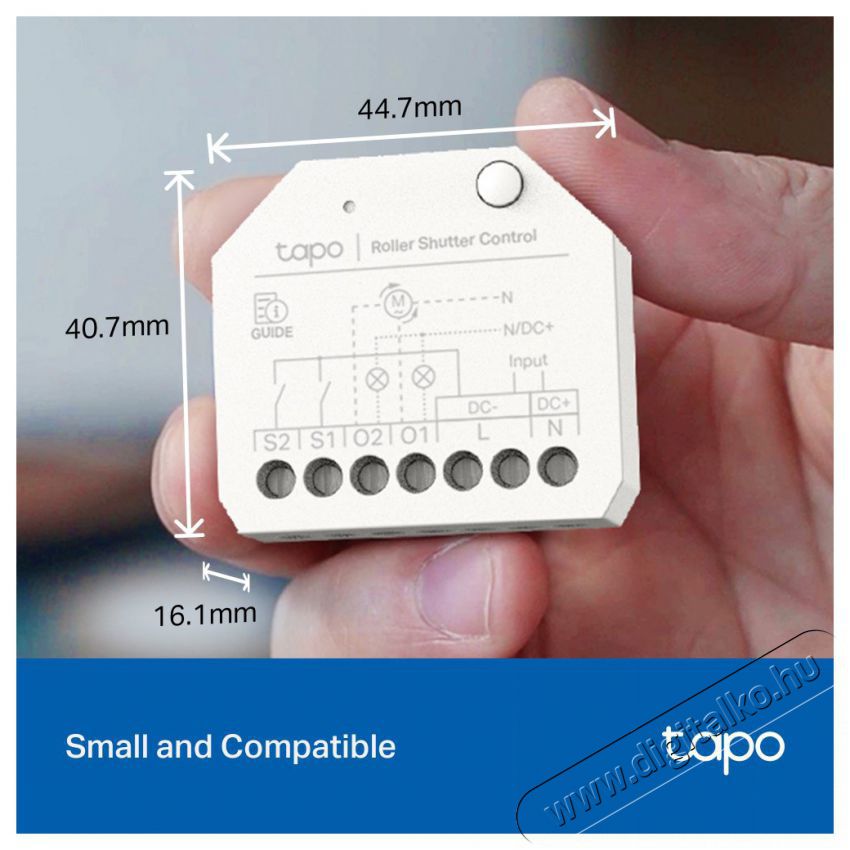 TP-LINK Tapo S112 Dual Smart Switch Module H&aacute;ztart&aacute;s / Otthon / K&uuml;lt&eacute;r - Okos otthon - Okos konnektor - 520212