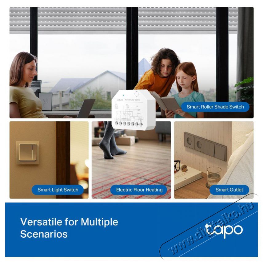 TP-LINK Tapo S112 Dual Smart Switch Module H&aacute;ztart&aacute;s / Otthon / K&uuml;lt&eacute;r - Okos otthon - Okos konnektor - 520212