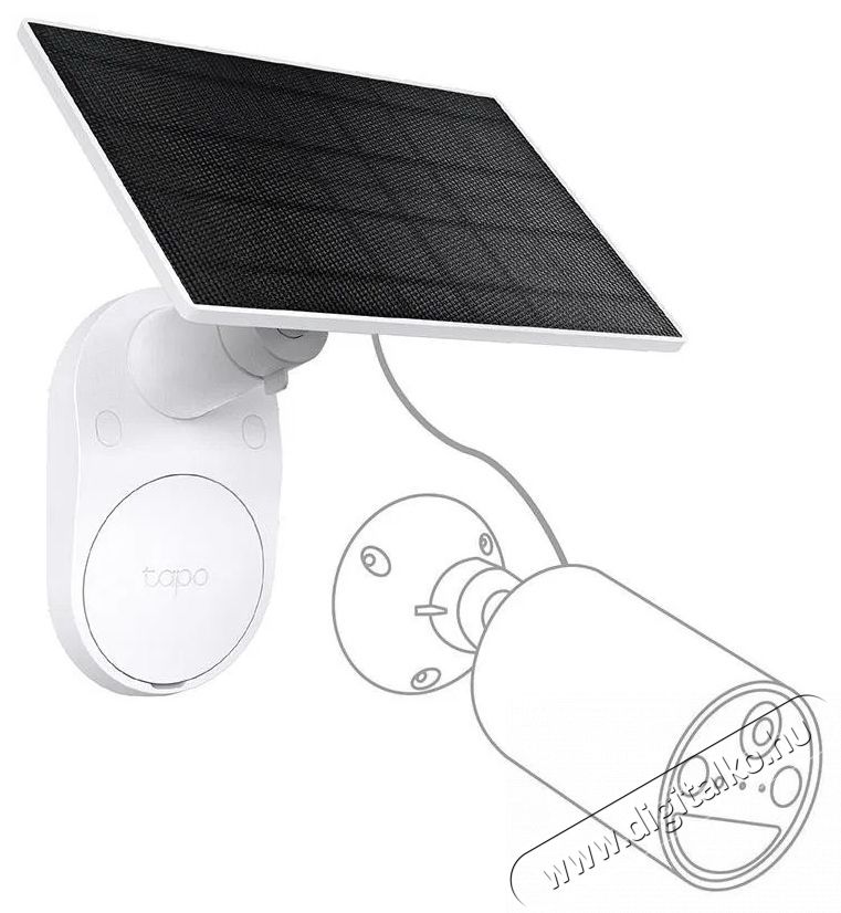 TP-LINK Tapo A201 napelem panel, 2.5W, IP65, 3.8m k&aacute;bel H&aacute;ztart&aacute;s / Otthon / K&uuml;lt&eacute;r - Okos otthon - Kieg&eacute;sz&iacute;tő - 531315