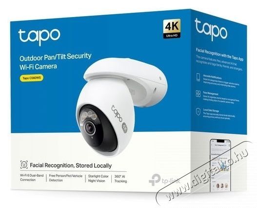 TP-LINK Tapo C560WS, 4K Outdoor Pan/Tilt Camera H&aacute;ztart&aacute;s / Otthon / K&uuml;lt&eacute;r - Biztons&aacute;gtechnika - Biztons&aacute;gi kamera - 531308