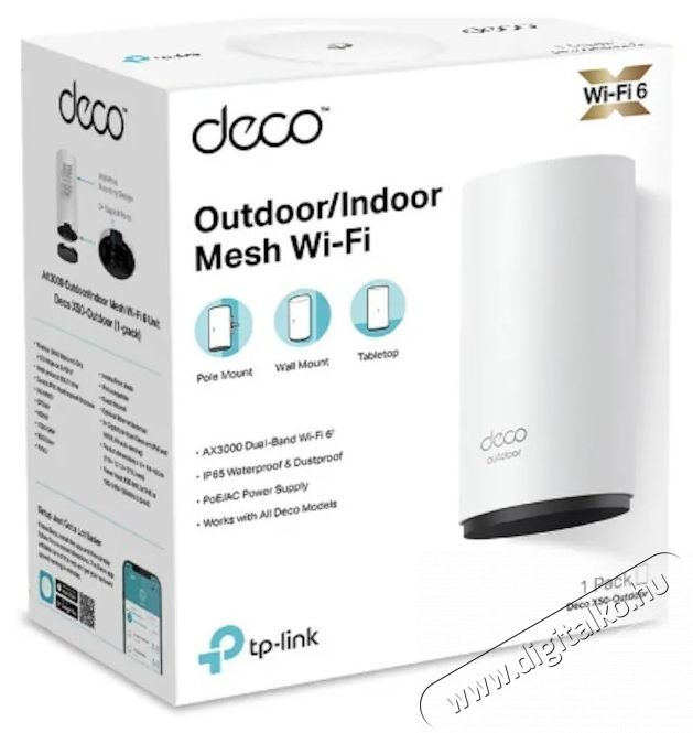 TP-LINK Deco X50-Outdoor Mesh Wi-Fi rendszer (1-pack) Iroda &eacute;s sz&aacute;m&iacute;t&aacute;stechnika - H&aacute;l&oacute;zat - Router - 531351