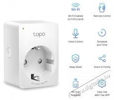TP-LINK Mini Tapo P100 Smart csatlakoz&oacute;, Wi-Fi, hangvez&eacute;rl&eacute;s, 2300W, 10A, Android/iOS kompatibilis, 220-240V, feh&eacute;r H&aacute;ztart&aacute;s / Otthon / K&uuml;lt&eacute;r - Okos otthon - Okos konnektor - 531354