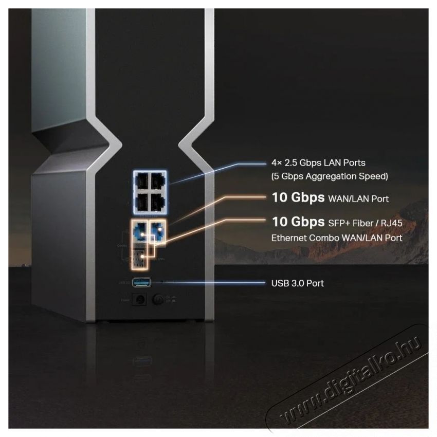 TP-LINK Archer BE800, BE19000 WiFi router Iroda &eacute;s sz&aacute;m&iacute;t&aacute;stechnika - H&aacute;l&oacute;zat - Router - 532742