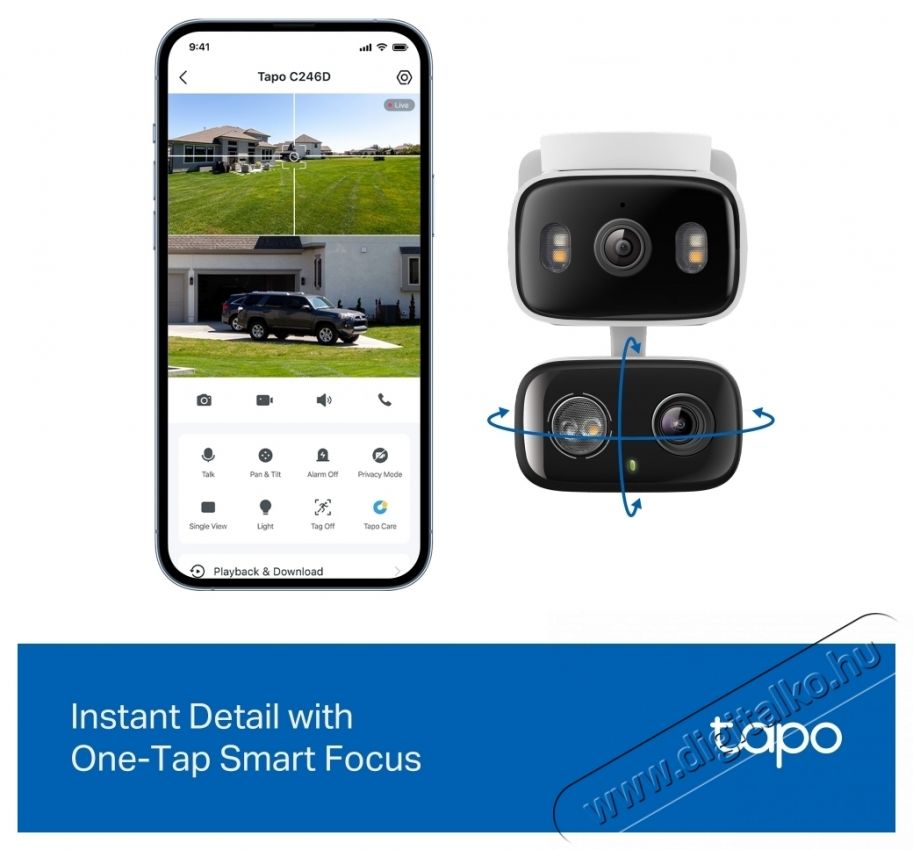 TP-LINK Tapo C246D IP kamera H&aacute;ztart&aacute;s / Otthon / K&uuml;lt&eacute;r - Biztons&aacute;gtechnika - Biztons&aacute;gi kamera - 532773