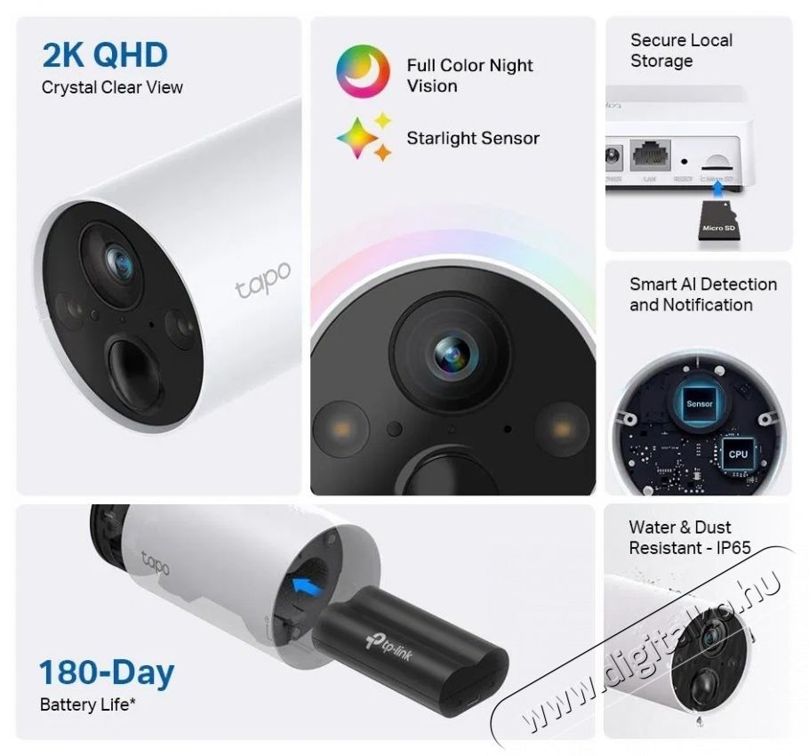 TP-LINK Tapo C420 IP kamera F&eacute;nyk&eacute;pezőg&eacute;p / kamera - Megfigyelő / IP kamera - 532764